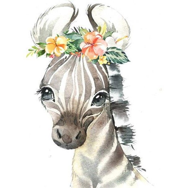 Broderie Diamant Zèbre pour Enfant