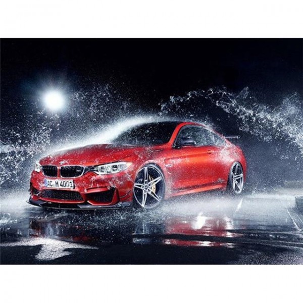 Broderie Diamant BMW M4 Rouge