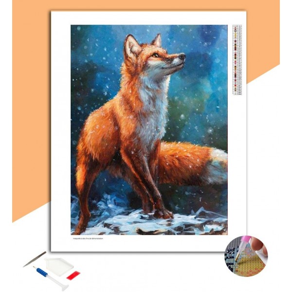 Broderie Diamant Grand Renard