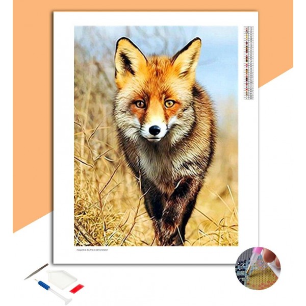 Broderie Diamant Renard au regard perçant