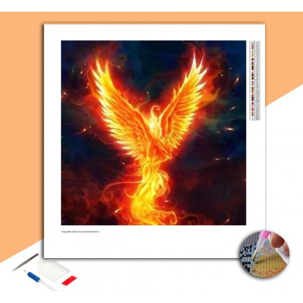 Broderie diamant Phénix Majestueux