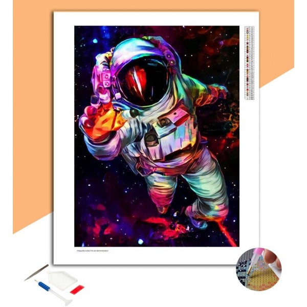 Broderie diamant Astronaute Multicolore