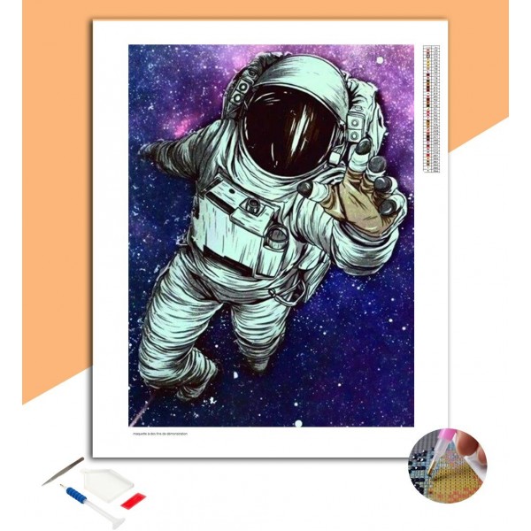 Broderie diamant Astronaute dans l'espace