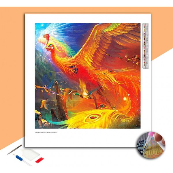 Broderie diamant Phénix Dieu des oiseaux