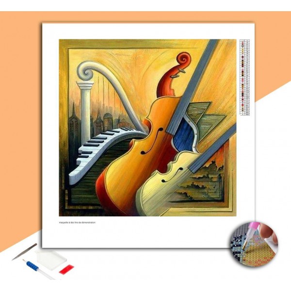Broderie Diamant Composition d'instruments