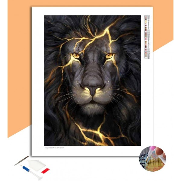 Broderie Diamant Lion Eclair