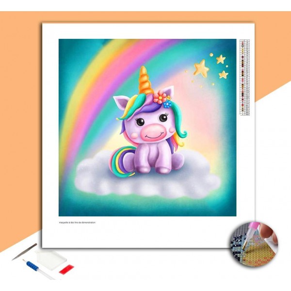 Broderie Diamant Bébé Licorne