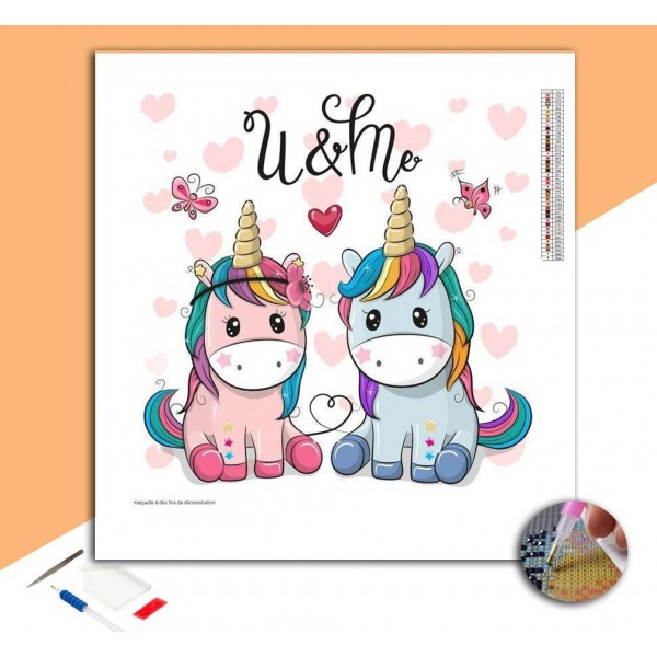 Broderie Diamant Licorne You & Me