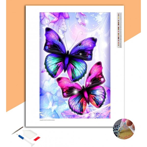 Broderie Diamant Papillons Féeriques