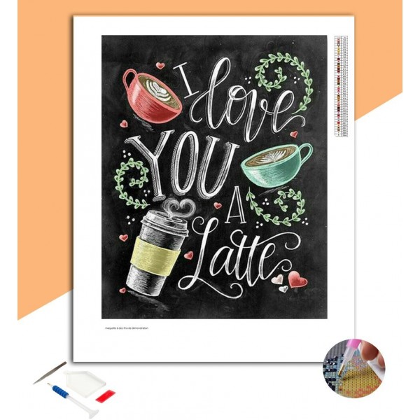 Broderie Diamant Café Latte