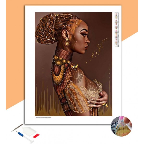 Broderie Diamant Femme Mère des Abeilles