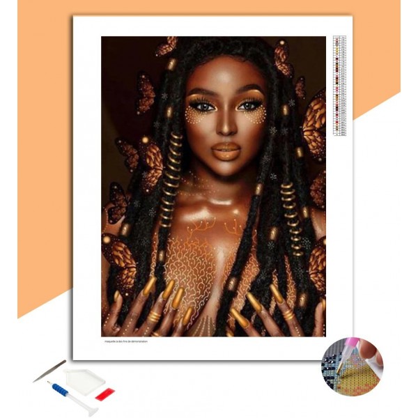 Broderie Diamant Femme Mère des Papillons