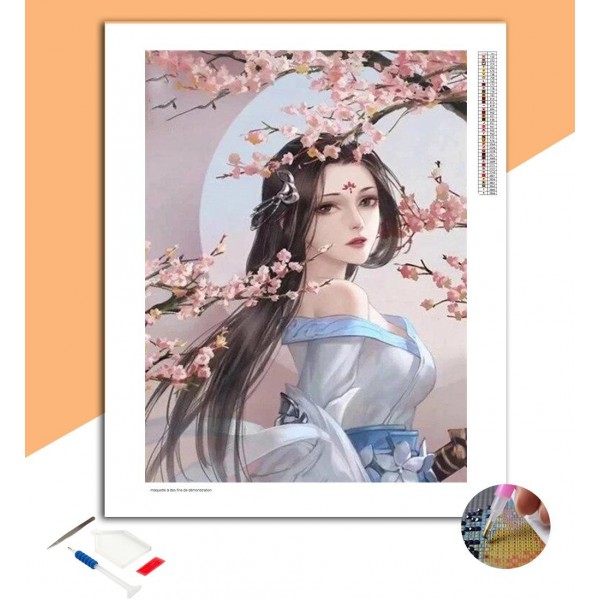 Broderie Diamant Femme au visage pâle