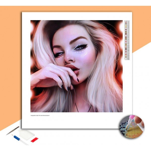 Broderie Diamant Femme Séductrice