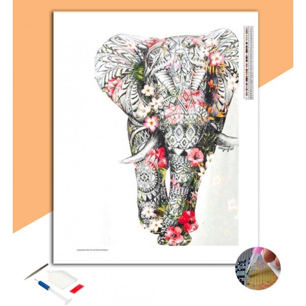 Broderie Diamant Éléphant Tatoué