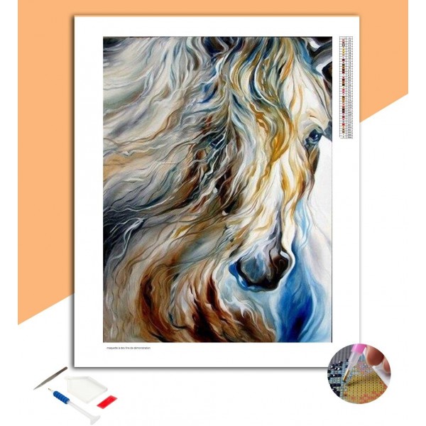 Broderie diamant Crinière du Cheval