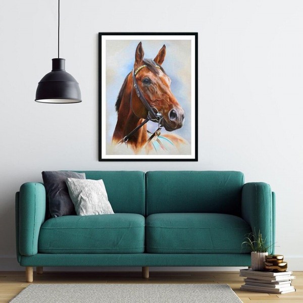 Broderie diamant Tête de cheval