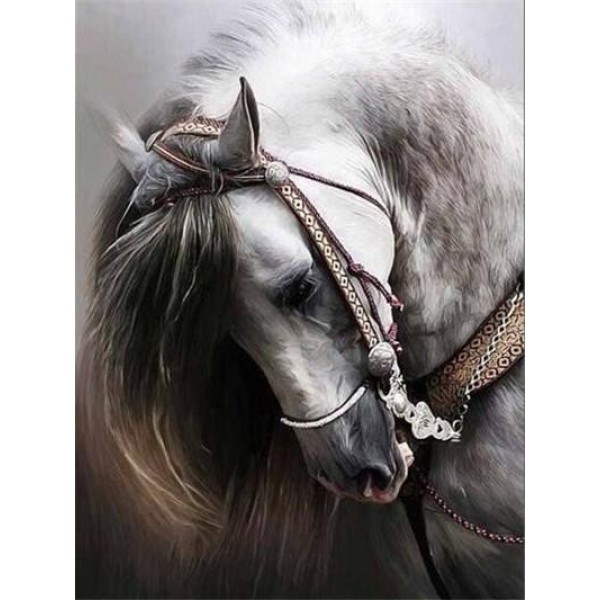 Broderie Diamant Cheval Majestueux