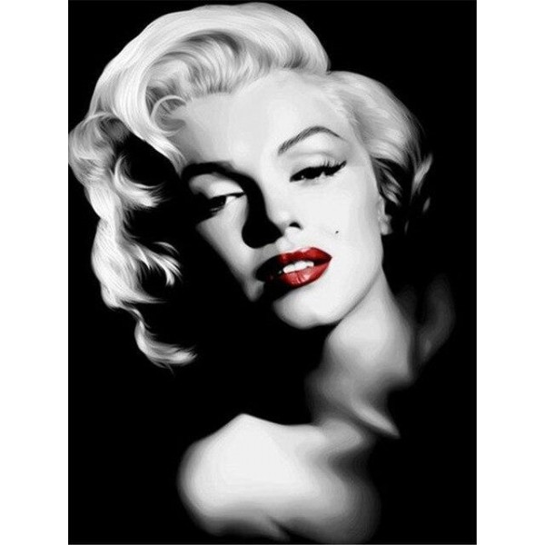 Broderie Diamant Marilyn Monroe Noir & Blanc