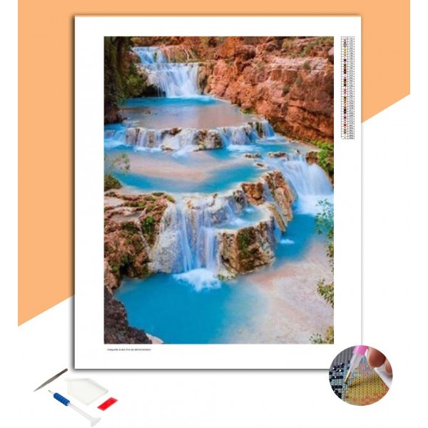Broderie Diamant Cascades à étages