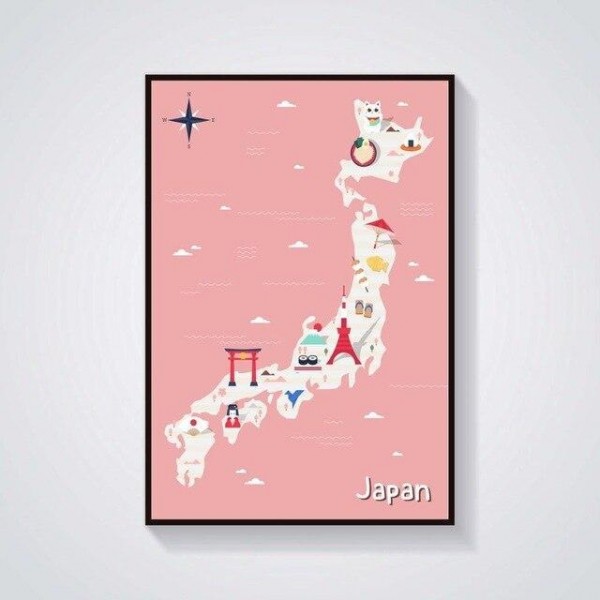 Broderie Diamant Carte Japon
