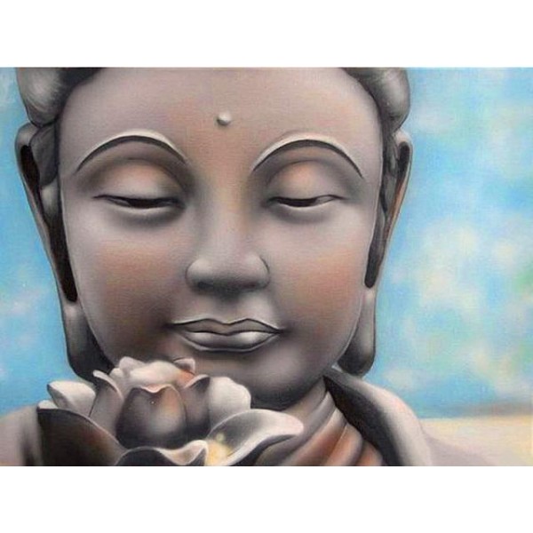 Broderie Diamant Bouddha Lotus