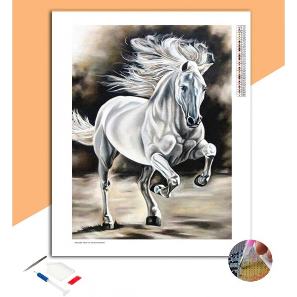 Broderie diamant Cheval Blanc Pureté